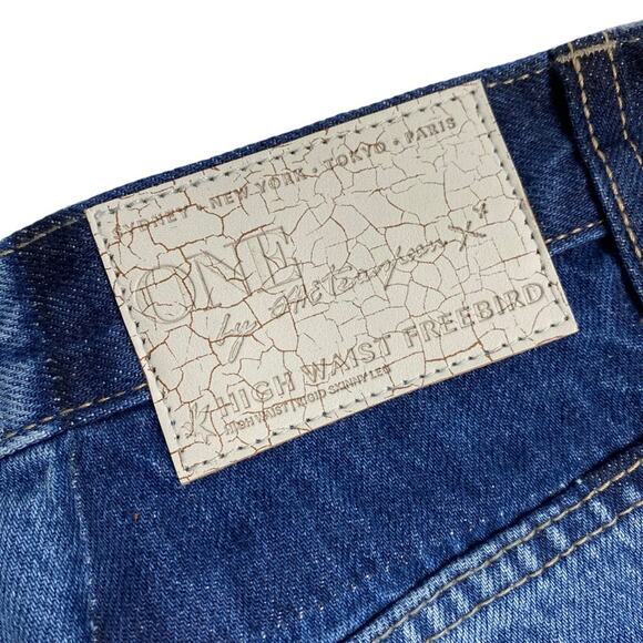 ONE TEASPOON Freebird High Waist Ankle Zip Distressed Crop Skinny Jeans - Picture 13 of 13